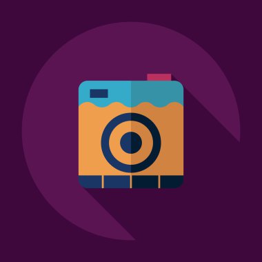 Gölge simgesi kamera ile düz modern tasarım