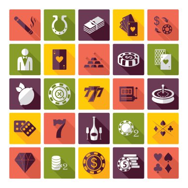 Gölge ayarlama casino ile düz konsept tasarımı