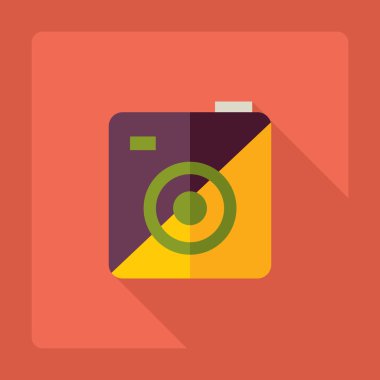 Gölge simgesi kamera ile düz modern tasarım