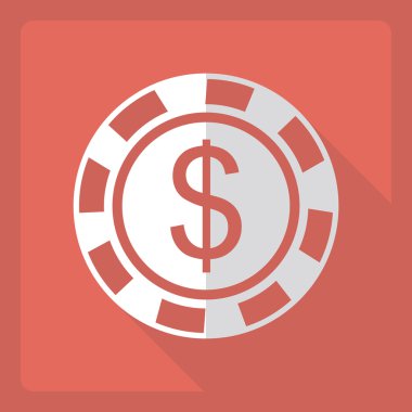 Gölge simgesi fişleri ile düz modern tasarım