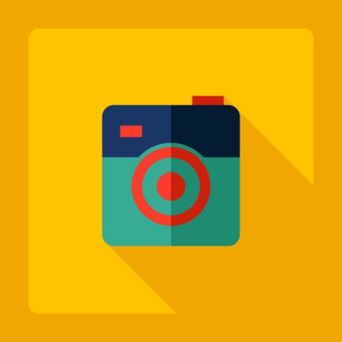 Gölge simgesi kamera ile düz modern tasarım