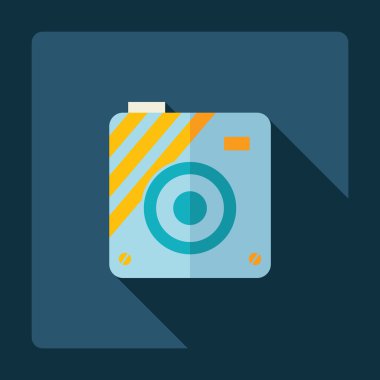 Gölge simgesi kamera ile düz modern tasarım