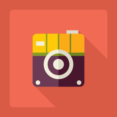 Gölge simgesi kamera ile düz modern tasarım