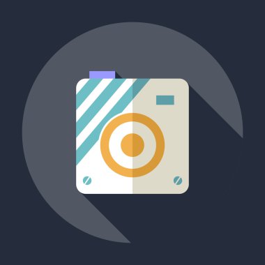 Gölge simgesi kamera ile düz modern tasarım