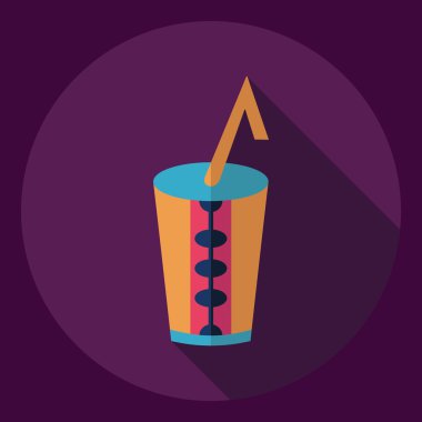 düz modern tasarım gölge ikon içeceği