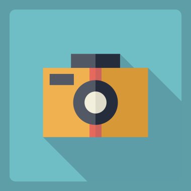 Gölge simgesi kamera ile düz modern tasarım