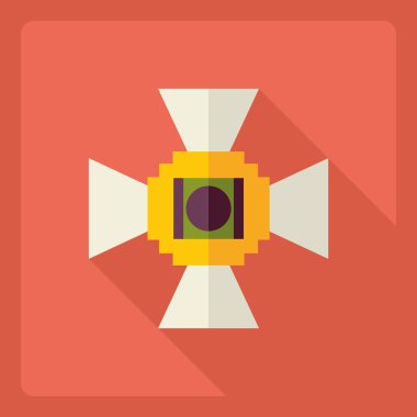 Gölge simgesi kamera ile düz modern tasarım