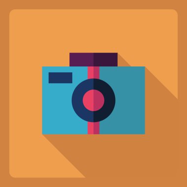 Gölge simgesi kamera ile düz modern tasarım