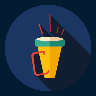 Gölge simgesi mikrofon ile düz modern tasarım