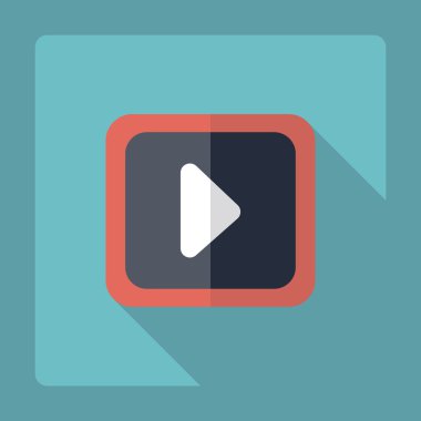 Düz modern tasarım gölge simgesi simgesi ile oynamak