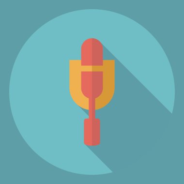 Gölge simgesi mikrofon ile düz modern tasarım