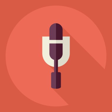 Gölge simgesi mikrofon ile düz modern tasarım