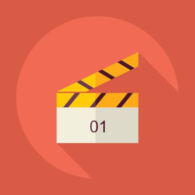 Gölge simgesi Klaket ile düz modern tasarım