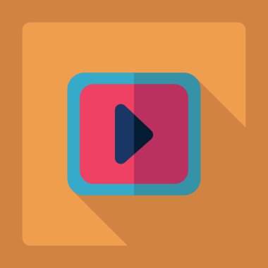 Düz modern tasarım gölge simgesi simgesi ile oynamak