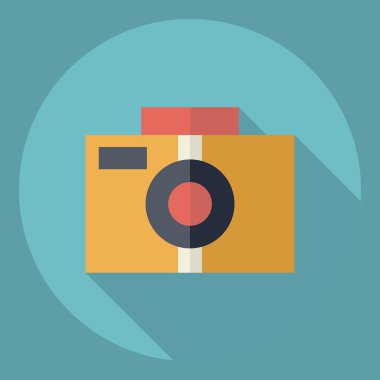 Gölge simgesi kamera ile düz modern tasarım