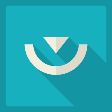 Gölge simgesi oyunu ile düz modern tasarım