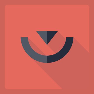 Gölge simgesi oyunu ile düz modern tasarım