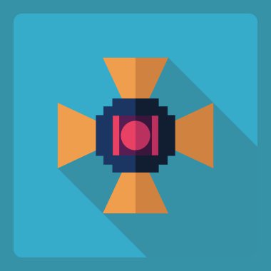 Gölge simgesi kamera ile düz modern tasarım