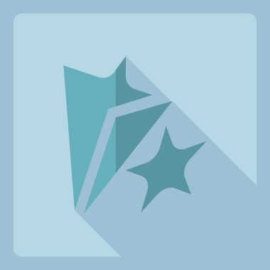 Gölge simge tiyatro ile düz modern tasarım