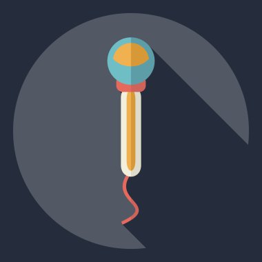 Gölge simgesi mikrofon ile düz modern tasarım