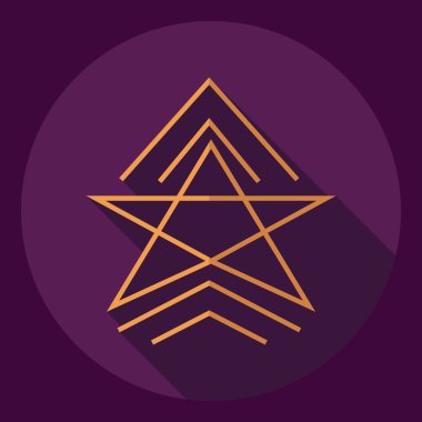 Gölge simge tiyatro ile düz modern tasarım