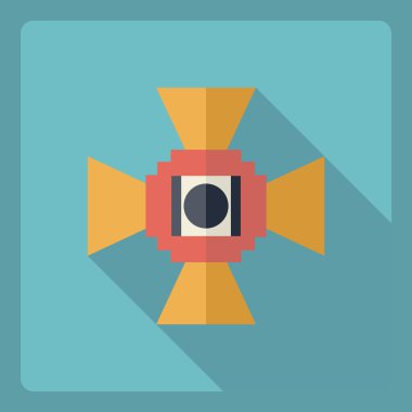 Gölge simgesi kamera ile düz modern tasarım