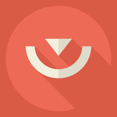 Gölge simgesi oyunu ile düz modern tasarım