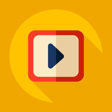 Düz modern tasarım gölge simgesi simgesi ile oynamak