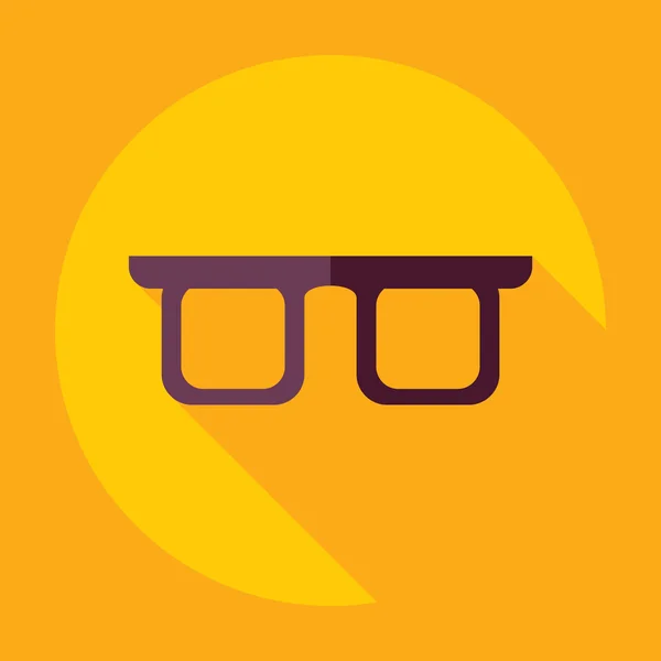 Lapos árnyék ikon modern design 3D-s szemüveg — Stock Vector