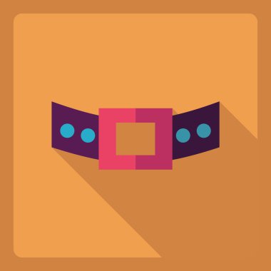 Gölge simgesi kedi yaka ile düz modern tasarım