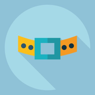 Gölge simgesi kedi yaka ile düz modern tasarım