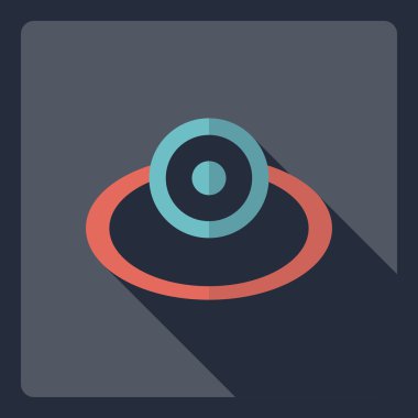 Gölge simgesi reflektör ile düz modern tasarım