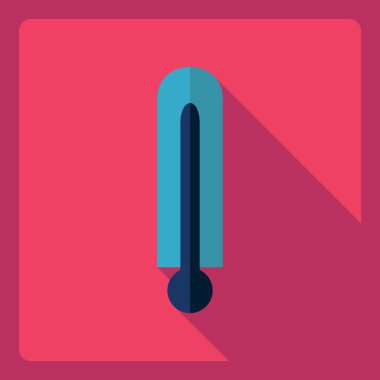 Gölge simgesi termometre ile düz modern tasarım