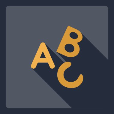 Gölge simgesi makarna ile düz modern tasarım