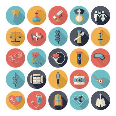 Düz konsept tasarımı gölge ayarlama tıp