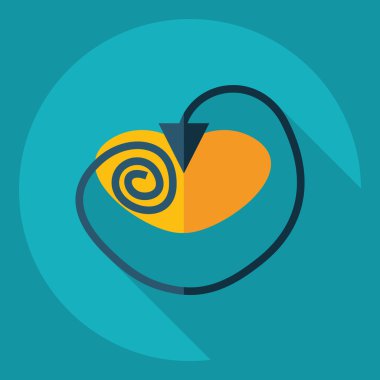 Gölge simgesi tıp ile düz modern tasarım