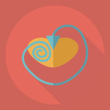 Gölge simgesi tıp ile düz modern tasarım