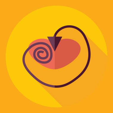 Gölge simgesi tıp ile düz modern tasarım