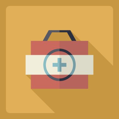 Gölge simgesi tıp ile düz modern tasarım