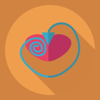 Gölge simgesi tıp ile düz modern tasarım