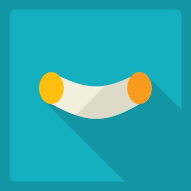 Gölge simgesi makarna ile düz modern tasarım