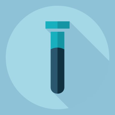 Gölge simgesi şişesi ile düz modern tasarım