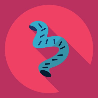 Gölge simgesi makarna ile düz modern tasarım