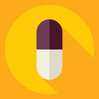 Gölge simgesi haplarla düz modern tasarım