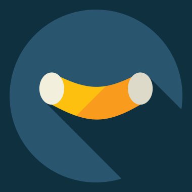 Gölge simgesi makarna ile düz modern tasarım