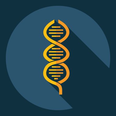 Gölge simgesi Dna ile düz modern tasarım