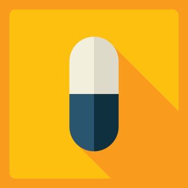 Gölge simgesi haplarla düz modern tasarım