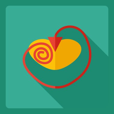 Gölge simgesi tıp ile düz modern tasarım