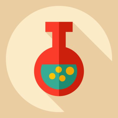 Gölge simgesi şişesi ile düz modern tasarım