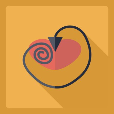 Gölge simgesi tıp ile düz modern tasarım